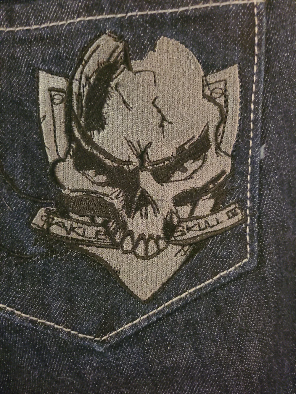 Vintage Oakley Industrial Skull Jeans Women's Size 8 Straight Leg Dark Wash EUC